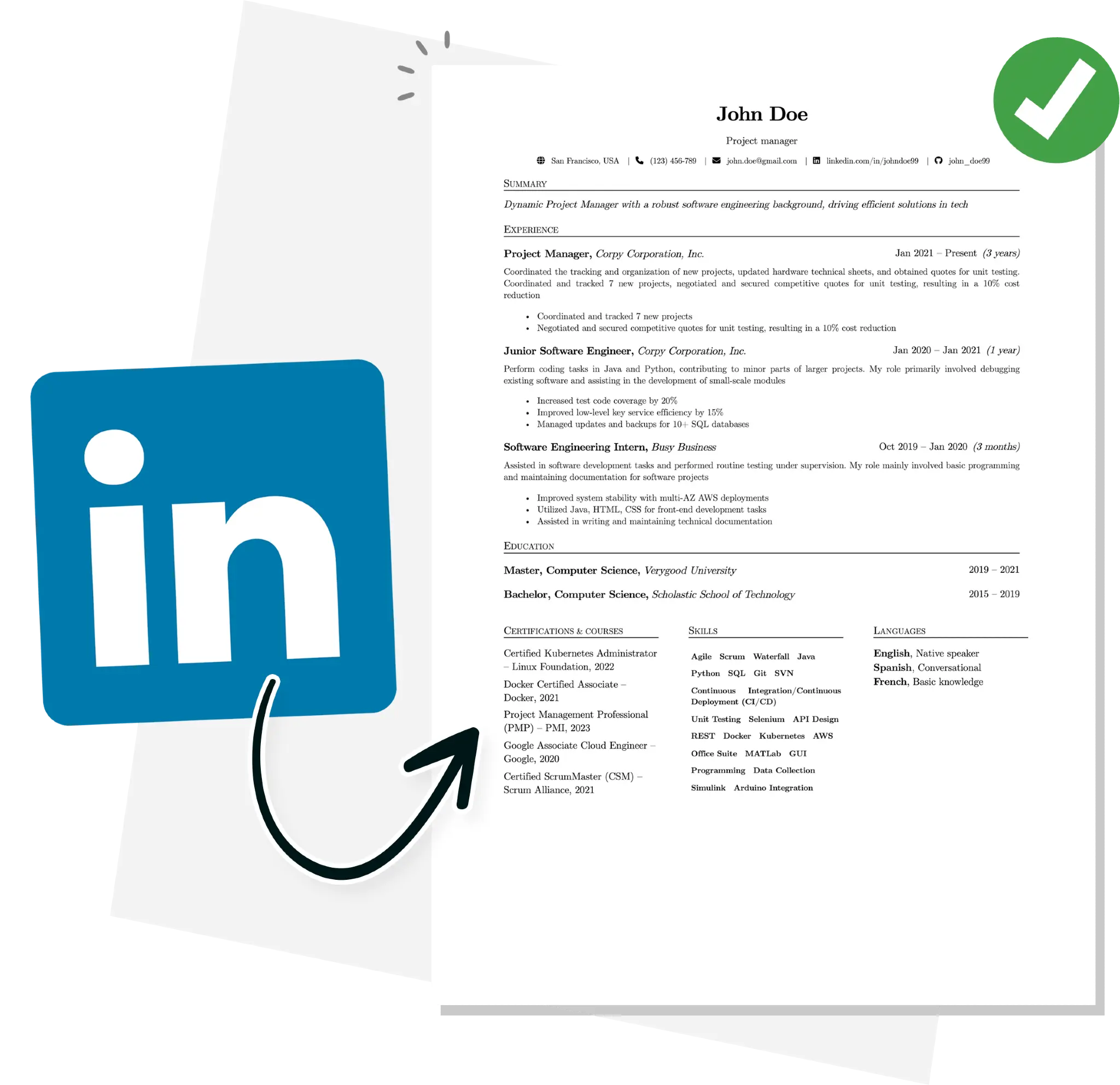 Generate A Resume From Your LinkedIn Profile In 30 Seconds Generate A Resume From Your LinkedIn Profile In 30 Seconds